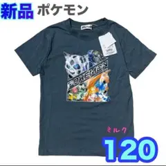 120⭐️新品⭐️リザードン⭐️ポケモン 半袖/Tシャツ 男の子　グレー　ブラッキー