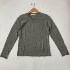 ユニクロ カシミヤ100% クルーネックセーター M グレー【訳あり・汚れあり】