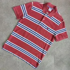 【BrooksBrothers】 ブルックス ボーダー ロゴ刺繍ポロシャツ