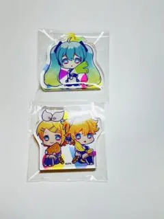 初音ミク & 鏡音リン・レン ダイソー コラボ アクリルプレート 2種セット
