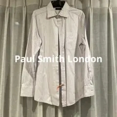テ*ィ様 Paul Smith Londonパープルストライプ ワイシャツ L