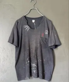 古着 70~80s ブラック無地ポケットTシャツ