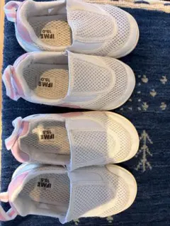 IFME上履き スクールシューズ 15.0cm 15.5cm ホワイト/ピンク