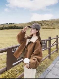 ムートンジャケット ブラウン