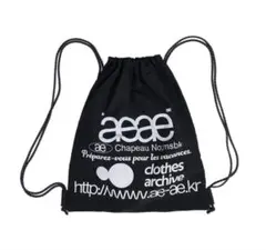 aeae メッシュロゴ ジムサック リュック ブラック 新品