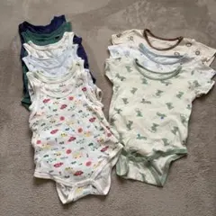 【夏物 まとめ売り】ベビー肌着 80 ロンパース9枚セット