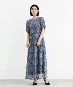 kaene 配色レースエプロンワンピース パーティー　オケージョンドレスのサムネイル
