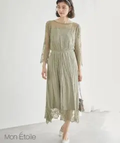【Mon E’toile/モンエトワール】レースDRESS サイズ38