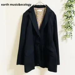 アースミュージックアンドエコロジー　テーラードジャケット　M 裏地花柄　通勤✨