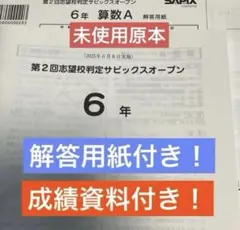最新原本！2025年合格力判定サピックスオープンフルセット6年　全4回成績資料付 最新原本！2025年合格力判定サピックスオープンフルセット6年 全4回
