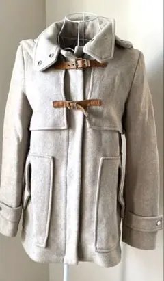 zara woman ウール　コート　　ベージュ フードあり