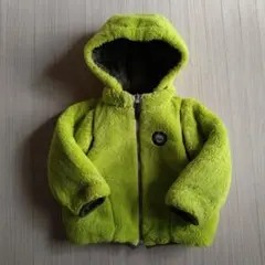 美品　GreenLabelrelaxing リバーシブル　ボア　ライム　カーキ