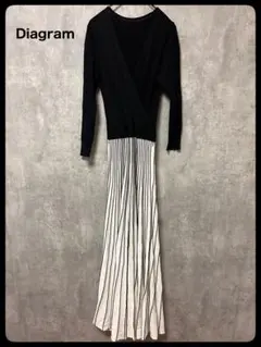 ★Diagram ダイアグラム　カシュクールリブニットワンピース　ロングワンピ
