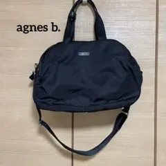 agnes b. アニエスベー ＊ 2wayボストンバッグ　南京錠　ブラック