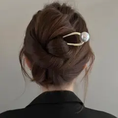 パール　かんざし　 ゴールド　ヘアアクセ　まとめ髪　髪飾り　フォーマル　1115