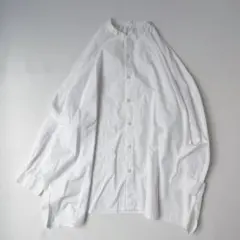 大きめ✨️《SETTO》セットFARMS SHIRTバンドカラーブラウスゆったりのサムネイル