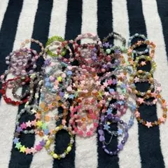 カラフル星型・ハート型ブレスレットセット