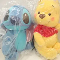 スティッチ くまのプーさん V-BIG ぬいぐるみ ディズニー 2種セット