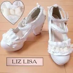 【即発送】LIZ LISA リズリサ パンプス フリル リボン ロリータ 白 М