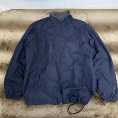 OLD UNIQLO XL リバーシブル ジャケット ネイビー グレー