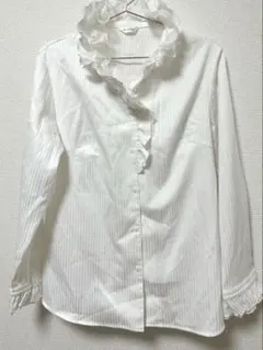 ストライプ フリル