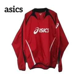 asics アシックス レッド ピステ シャツ ナイロンジャケット