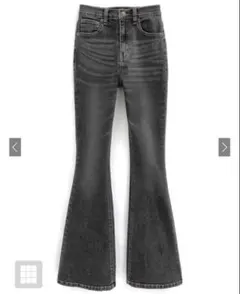 【新品タグ付き】GRL ストレッチフレアデニムパンツ[cu535]ブラック XS