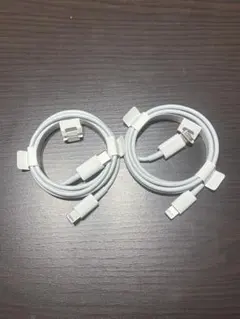 ホワイト Lightningライトニング　iPhone ケーブル 2本セット