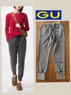【GU ジーユー】デニムパンツ ジョガーパンツ ネイビー