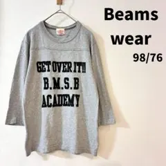 Beams Boy 七分袖 Tシャツ グレー S ロゴプリント