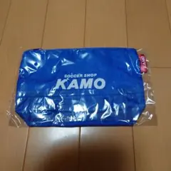 【期間限定値下げ】未開封　KAMO サッカーショップ ポーチ 青