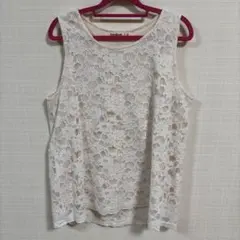 Cutie Blonde アイボリー レースタンクトップ