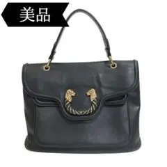 Totoro　ブルガリ　ハンドバッグ　ミニボストン　レオーニ　ライオン　ラ Totoro様専用 ブルガリ ハンドバッグ ミニボストン レオーニ