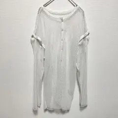 apres jour mignon メッシュカーディガン アイボリー LLサイズ