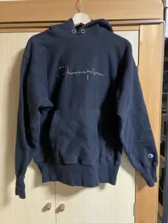 チャンピオン　リバースウィーブ　パーカー　USA製　ブラック90s