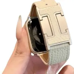 Apple Watchバンド 41mm 40mm 38mm レザー ベージュ