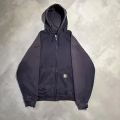 US企画 カーハート carhartt フルジップパーカー　ナス紺　鬼フェード