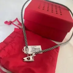 [セール中]新品 正規品 DIESEL メンズ シルバー ネックレス 箱付き