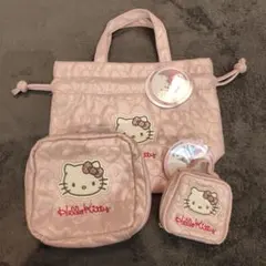 3coins ハローキティ スリーコインズ パールピンクキルト 3点セット