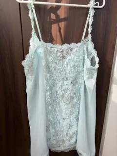 トレフル　ミントグリーン 花柄レース キャミソールのサムネイル