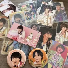 なにわ男子 大西流星 カード18枚と公式写真3枚、缶バッジ2個