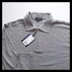 エレメントオブシンプルライフ メンズ 長袖 ハーフジップ ニットシャツ/L