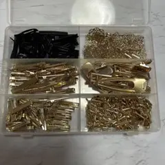 52 ハンドメイド用 ヘアクリップ・パーツ まとめ売り ケース付き