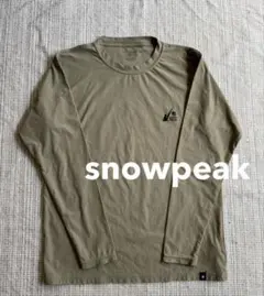 ユニセックスS★emmiスノーピークsnowpeak オリーブ色 長袖カットソーのサムネイル