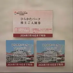 ひらかたパーク　入園券　フリーパス割引券のサムネイル