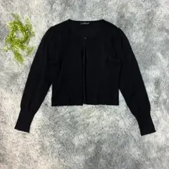 ミスジェイ 40 カーディガン ボレロ ショート丈 ブラック 入学式 卒業式