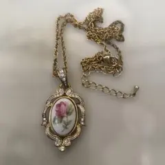 リモージュフランス Limoges Castel ネックレス　バラのサムネイル