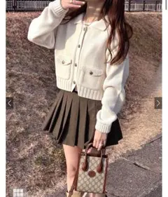 GRL カラーポケットニットカーディガン an1667