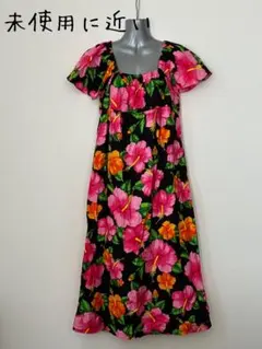 ハワイアンムームー花柄リゾートワンピース