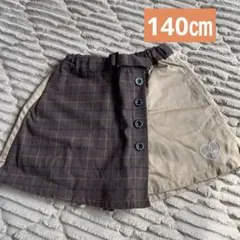 Algy チェック柄スカート　ラップスカート　キュロット　ショーパン 140